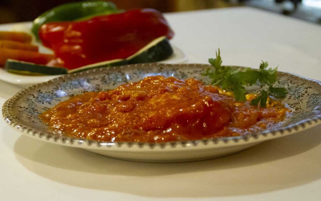 LOMO DE BACALAO AL PISTO -Restaruante asador La Pedriza-
